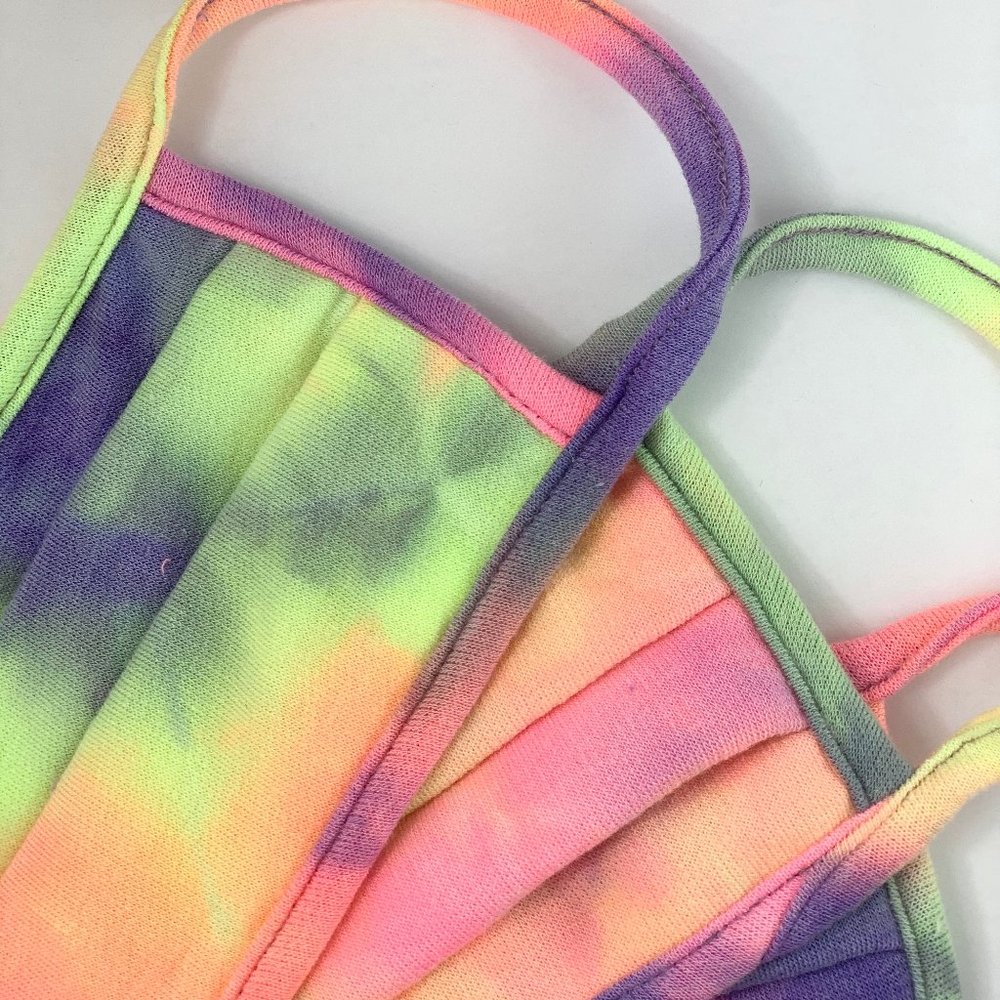 Multi Neon Tie Dye Protective Mask